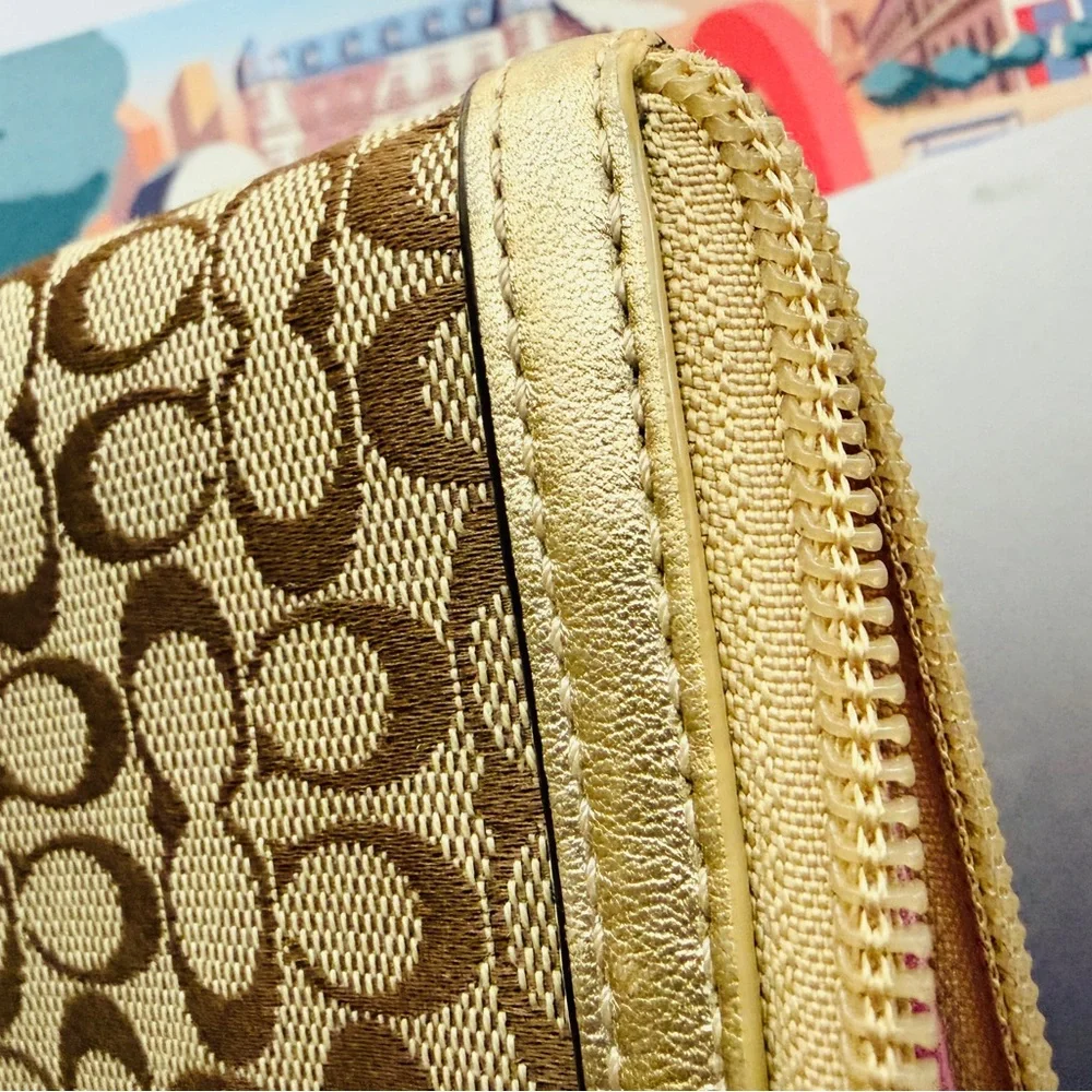 Coach Tan and Gold Tablet Sleeve - Picture 5 of 6